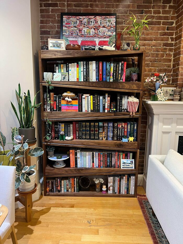 "I Made A New Bookshelf, Designed By My Fiancée And Myself!"