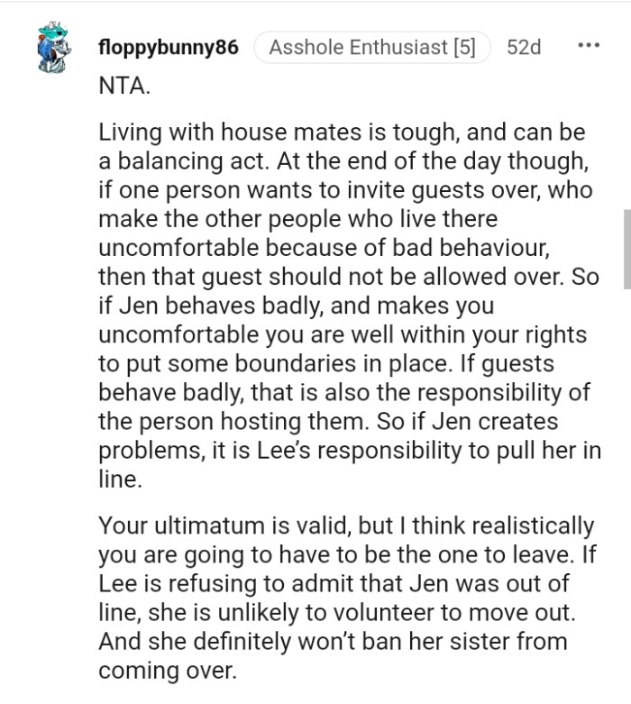 The OP is well within her right to put some boundaries in place