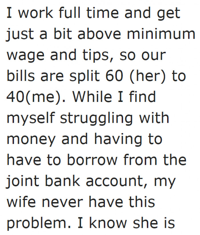 How they split the expenses