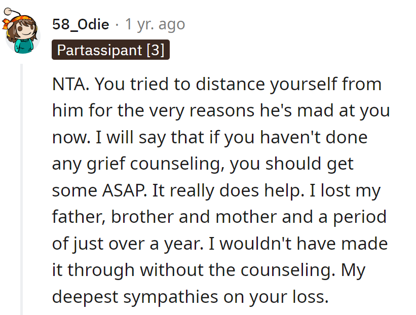 Grief counseling is the most feasible loss compass.