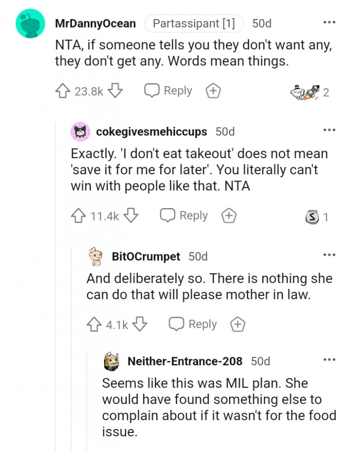 If they don't want any, they don't get any