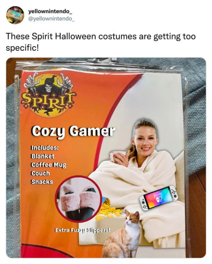 6. A Fake Spirit Halloween Costume of the Cozy Gamer
