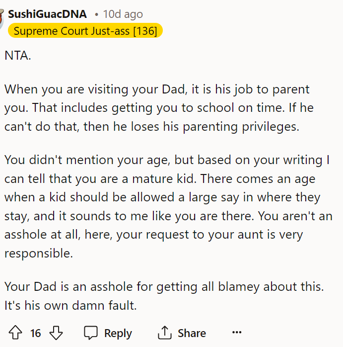 It's absolutely his job to parent, and it definitely is a hard thing to consider, especially when it comes to co-parenting or finding some sort of balance here.