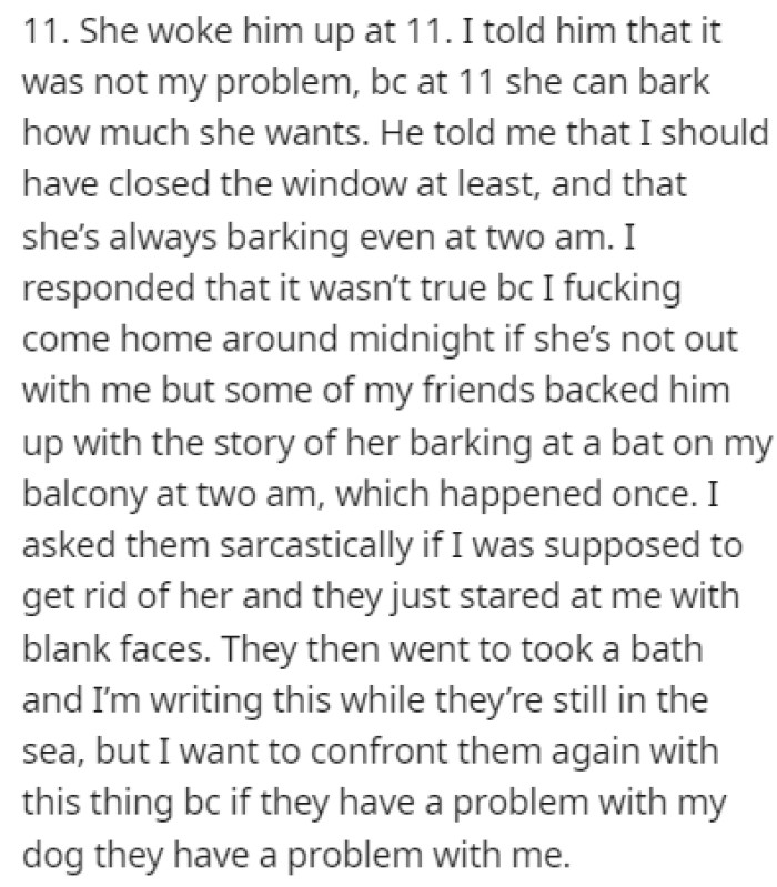 Joe had plenty of issues with OP's dog