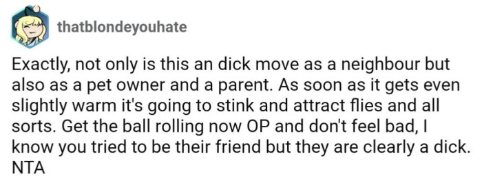 Upstairs Neighbor Is Not Only Being a Terrible Neighbor, They're Also Being a Terrible Pet Owner