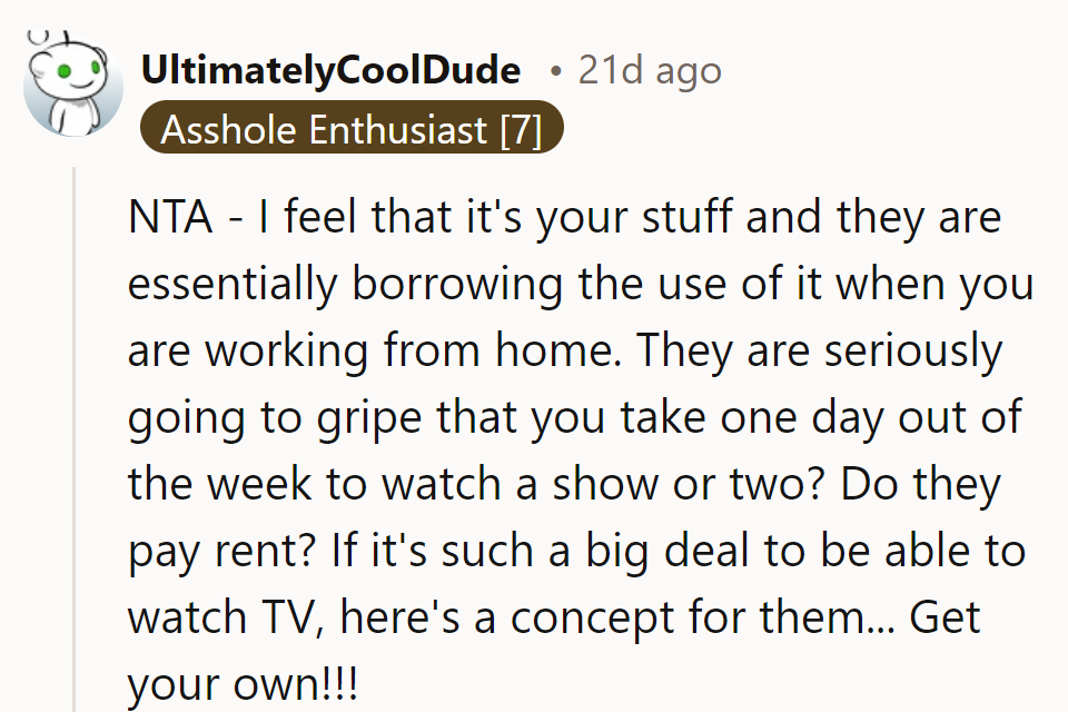 Sharing is caring, but one day for his show isn't asking for the moon!