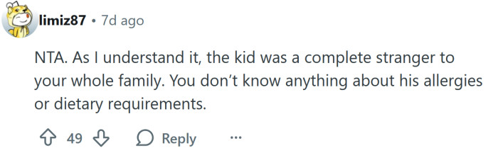 The kid was a complete stranger.