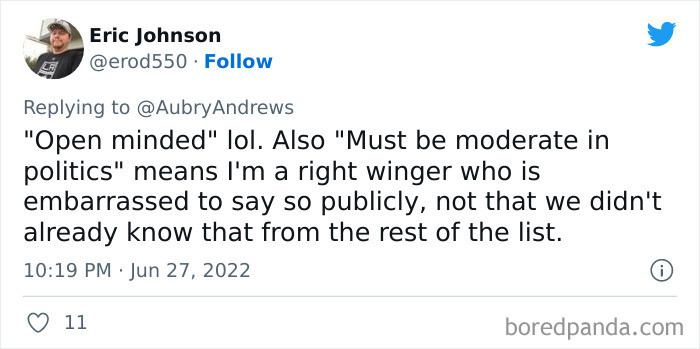 11. I'm a right-winger who's embarrassed