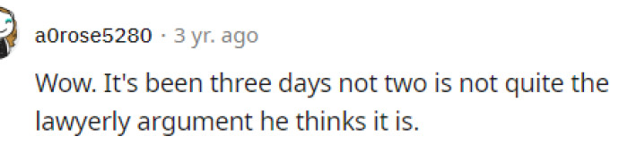 Yep, this is basically what we were thinking too because it's not right, and he definitely didn't save himself with that statement.