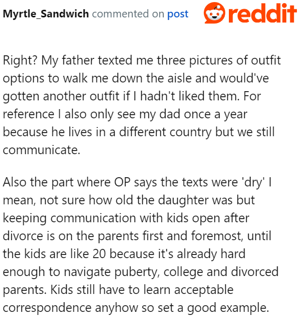 Things would've gone smoothly had the OP shown a photo of what he intended to wear before the wedding.