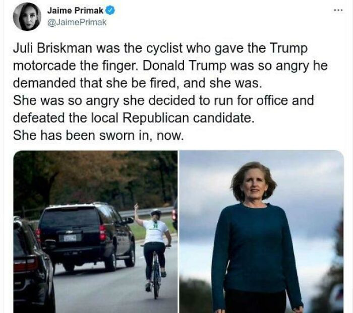 7. Juli Briskman going for it