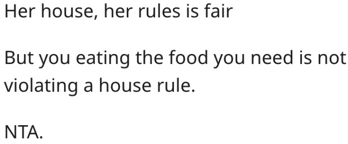 7. Her house, her rules.