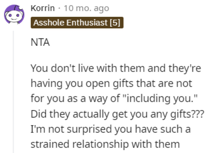 The strained relationship makes sense now