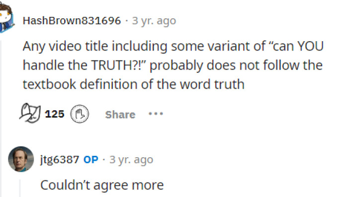 Yeah, this isn't exactly what we'd call the truth, but people will run with whatever they see nowadays.