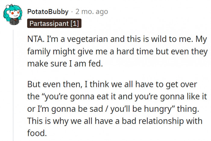 18. SIL is guilt-tripping OP for all the wrong reasons