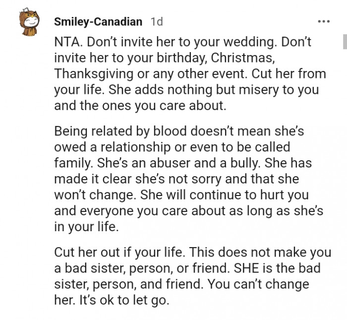 She is an abuser and a bully