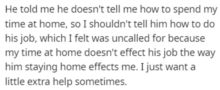 OP is now wondering if she's asking for too much