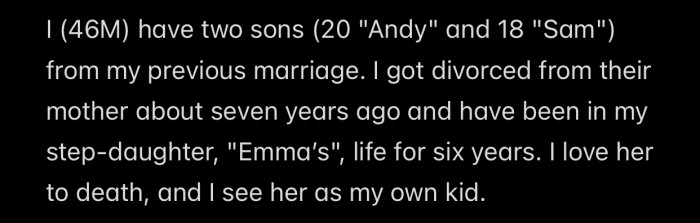 OP found himself in a difficult situation where he had to make a choice.