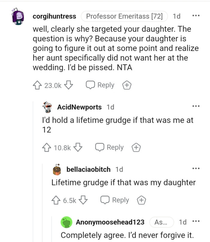 The OP's Daughter Will Figure It Out at Some Point