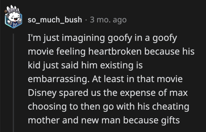 OP's betrayal must have felt like a gut punch to OP's dad