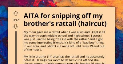 Woman Gets Mad At Her Older Son For Sidelining Her Rule And Cutting His Younger Brother's Hated Rattail