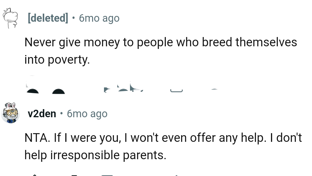 And the comments from other Redditors roll in...