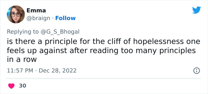 There are so many principles...