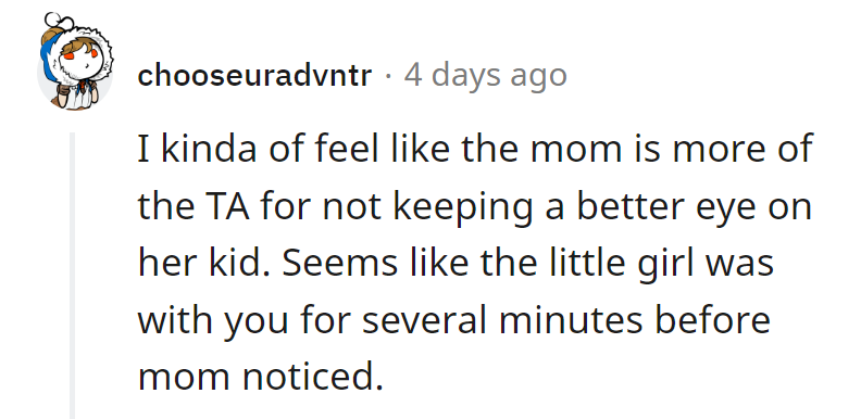 Mom's on a missing-persons delay! Watchful eyes, the latest park accessory. TA alert: Mom vs. Photographer showdown!