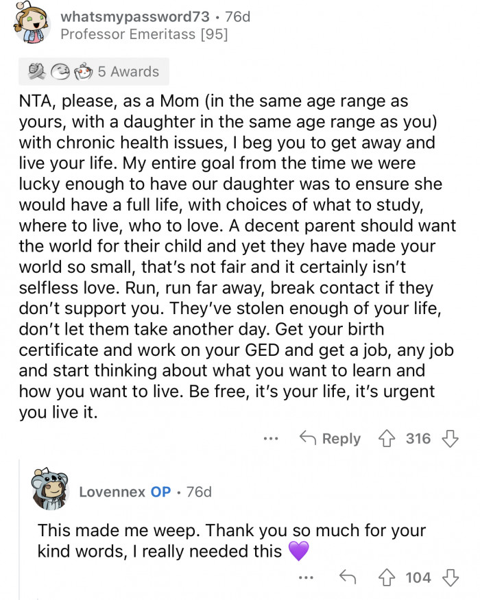 Here's how the Reddit community reacted to u/Lovennex's post: