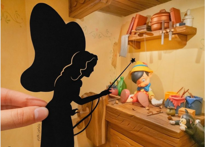 10. The Blue Fairy about to turn Pinocchio into a real boy at Tokyo Disney