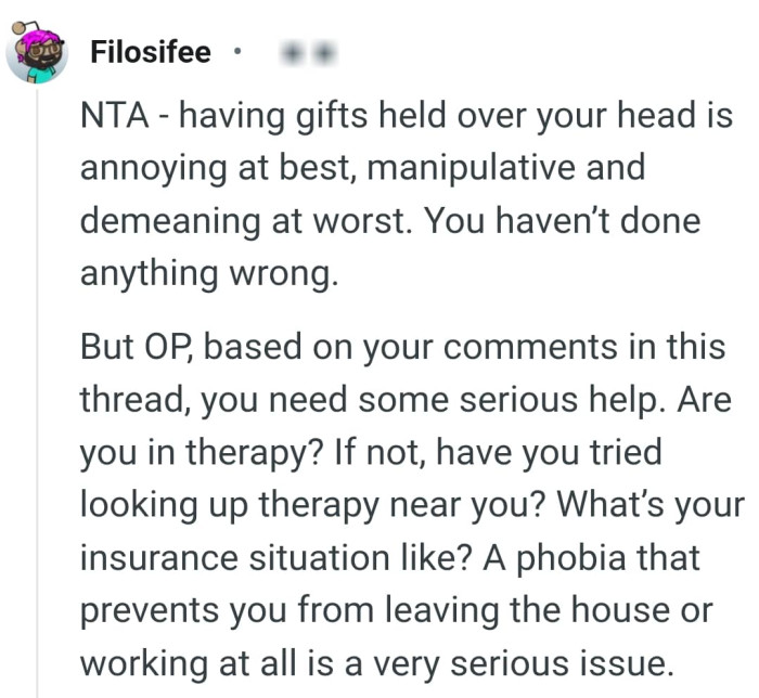 The OP might need serious help