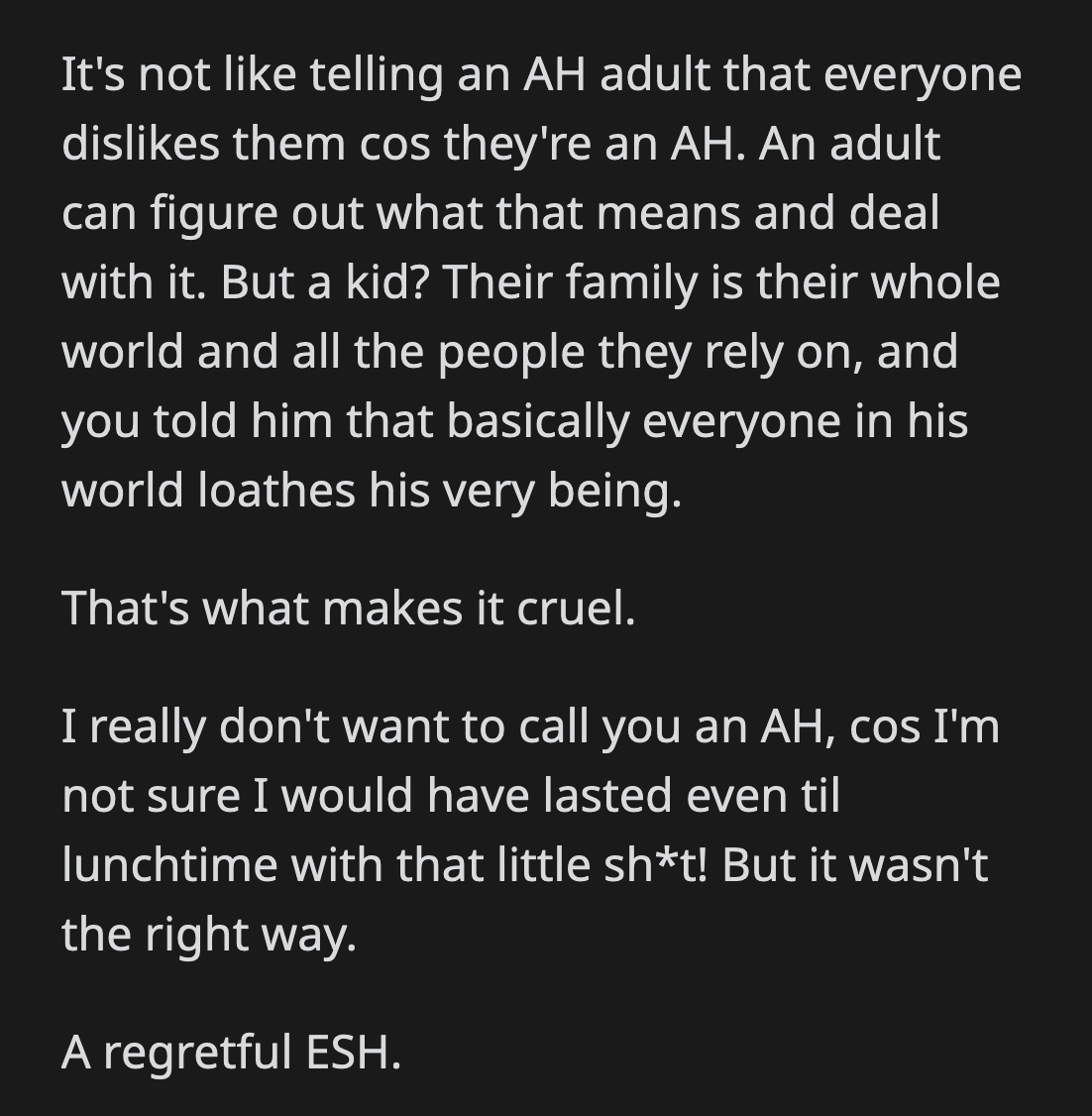 Darius's behavior needs to be corrected. He can only do that if the adults around him are willing to be patient and guide him to become a better person.