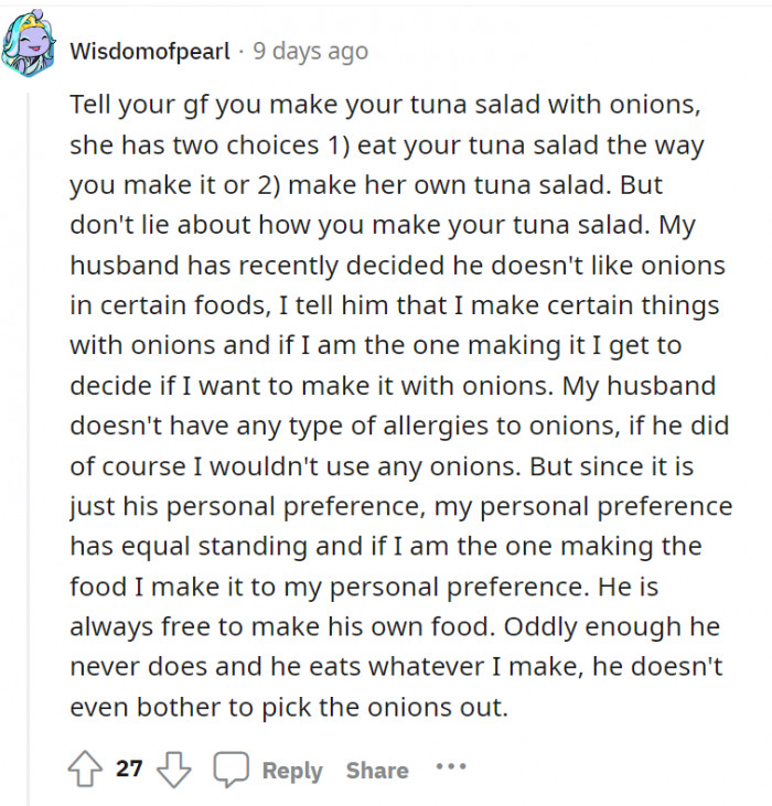 Advice from the context of marriage by a married couple.