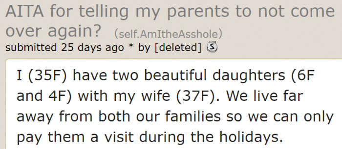 The OP opened up about her issue with the “Am I The A**hole?” (AITA) subreddit.