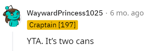 It's just two cans