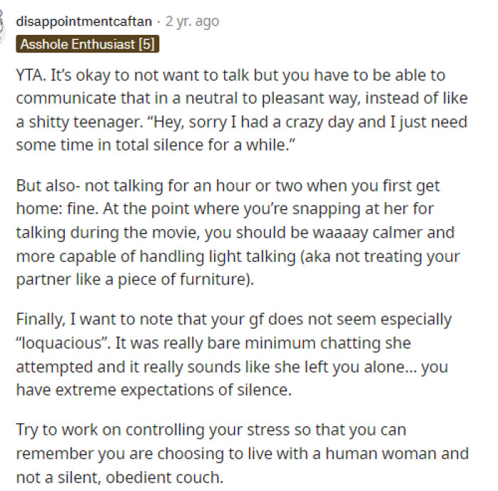 Many people told OP that he was indeed the AH here and that he owes his girlfriend a big apology, so let's hope that he pulls through with this one.