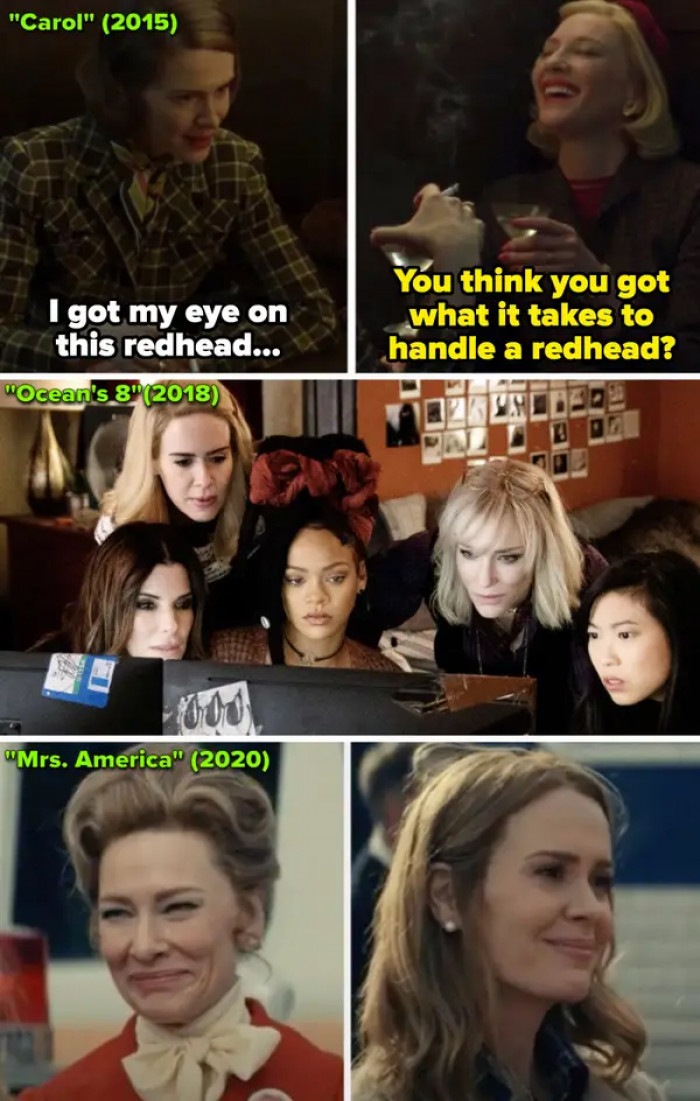 7. Sarah Paulson & Cate Blanchett