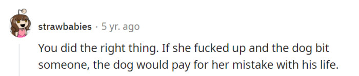 Absolutely, protecting the dog from potential harm and ensuring responsible ownership is the top priority. Dogs shouldn't pay the price for human mistakes.