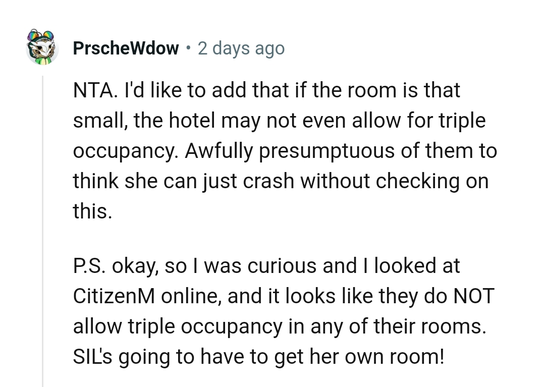 She can just crash without checking on this