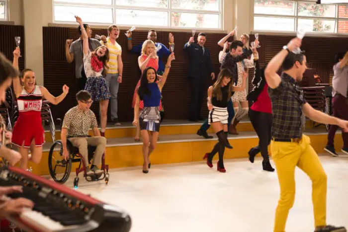 25. Most of the stars of Glee in Glee