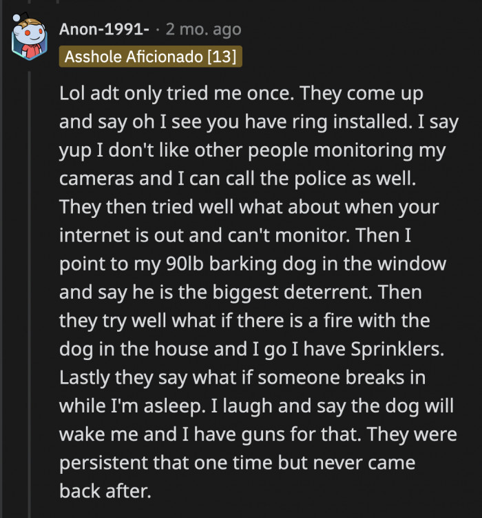 It looks like OP has to prepare a no-nonsense answer for each of their pitches, like this homeowner did, to finally get her message across that she does not want their subscription.