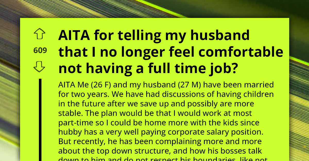 Husband Faces Emotional Turmoil As Wife Chooses Career Over Full-Time Parenting Amid His Job Struggle