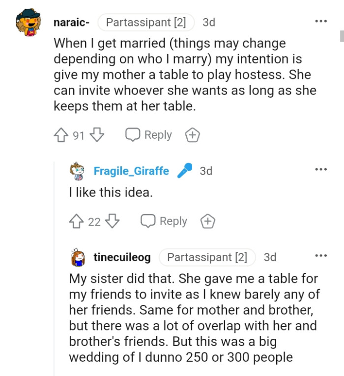 She Can Invite Who She Wants as Long as She Keeps Them at Her Table