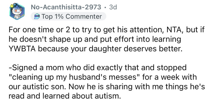 Your daughter deserves better.