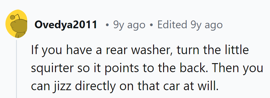 Ah, the art of passive-aggressive car detailing. Ingenious!