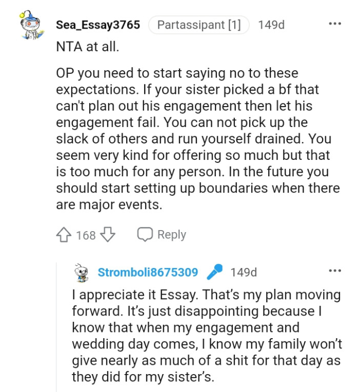 No to these expectations