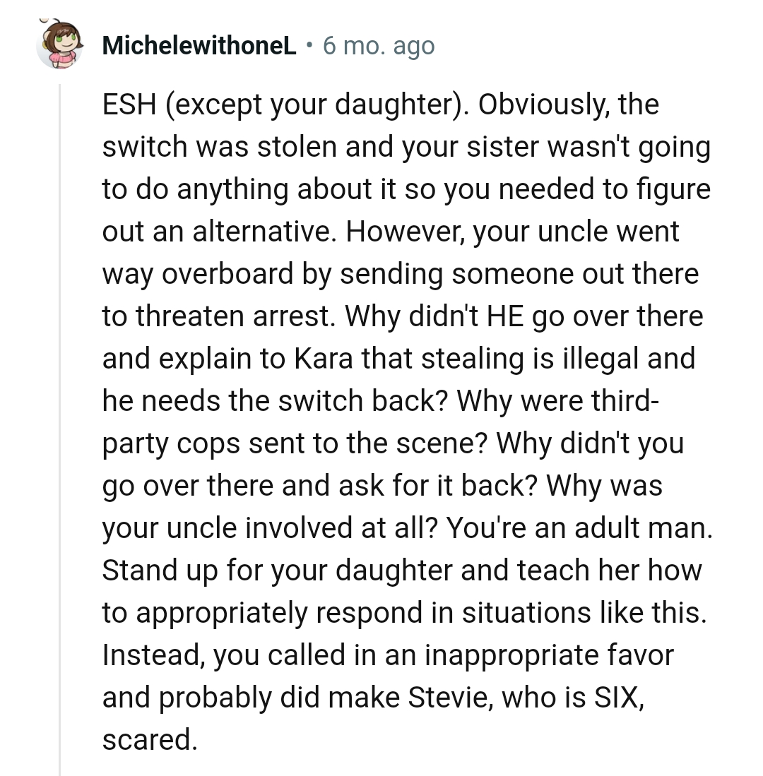 The OP Went Overboard by Sending Someone to Threaten Arrest