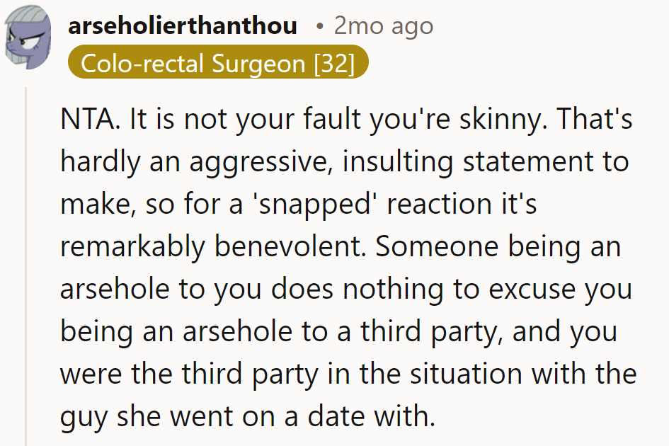 Skinny shaming? Pfft, blame genetics, not her. And her 