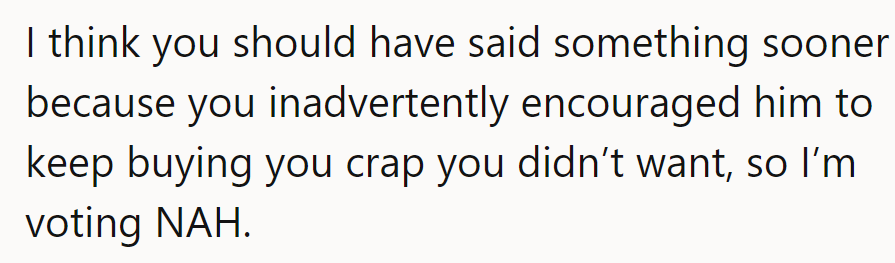 Silent approval turned her into a curator of unwanted treasures. Lesson learned: speak up!