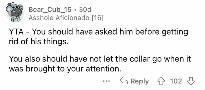 5. Asking for permission and informing everyone in the household before getting rid of anything should be done beforehand.